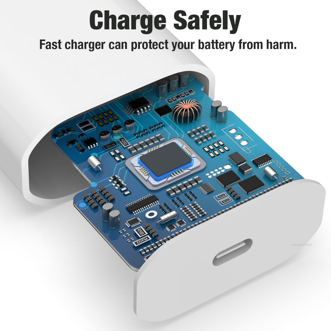 20W USB C Fast Charger with USB C to USB C  for iPhone 16/16 Pro/16 Pro Max/15/15 Pro/15 Pro Max/15 Plus, iPad Pro/Air, USBC Plug Head Charging Adapter Type C Wall Charged Current 1m cable