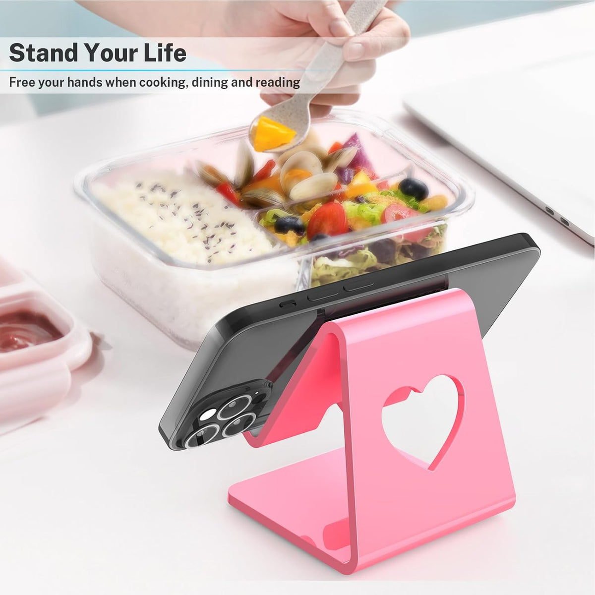 Smartphone Portable Phone Holder Stand Compatible with Phone16 15 14 13 12 Pro Max Mini 11 SE, Switch, Android Smartphone, Pad, Tablet, Desk Accessories