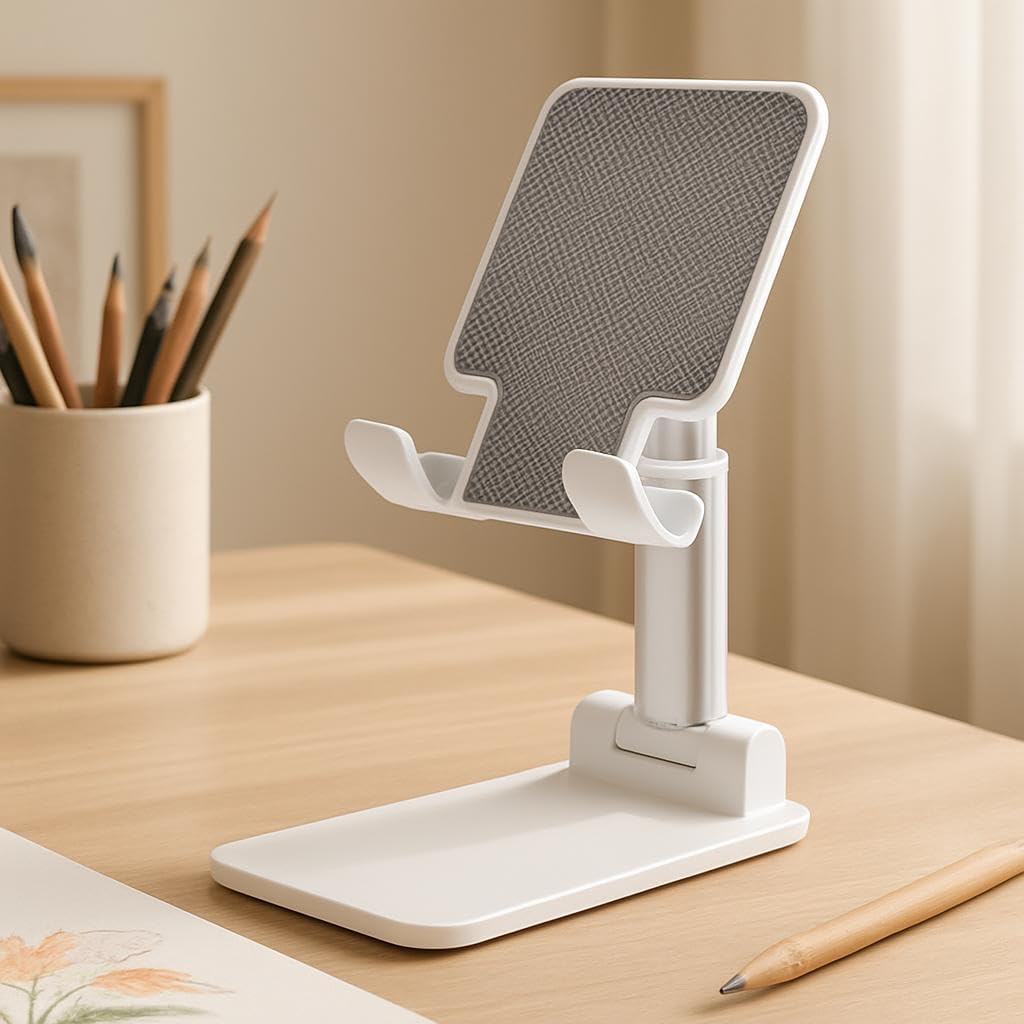 itto Folding Desktop Phone Stand, Mobile Holder for Desk, Adjustable & Portable-Assorted Color