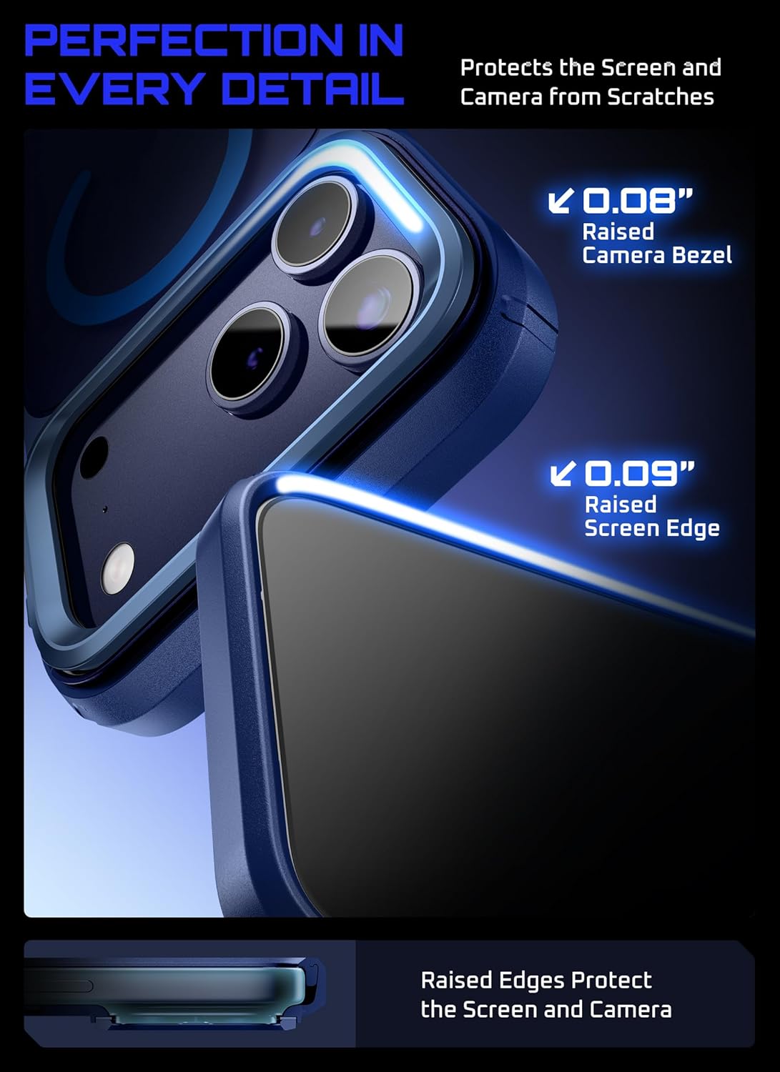 iPhone 17 Pro Max Case SUPCASE with Camera Control Button (Unicorn Beetle Mag), [Compatible with MagSafe] [Built-in Kickstand] Slim Protective Magnetic Translucent Back Phone Case, Azure