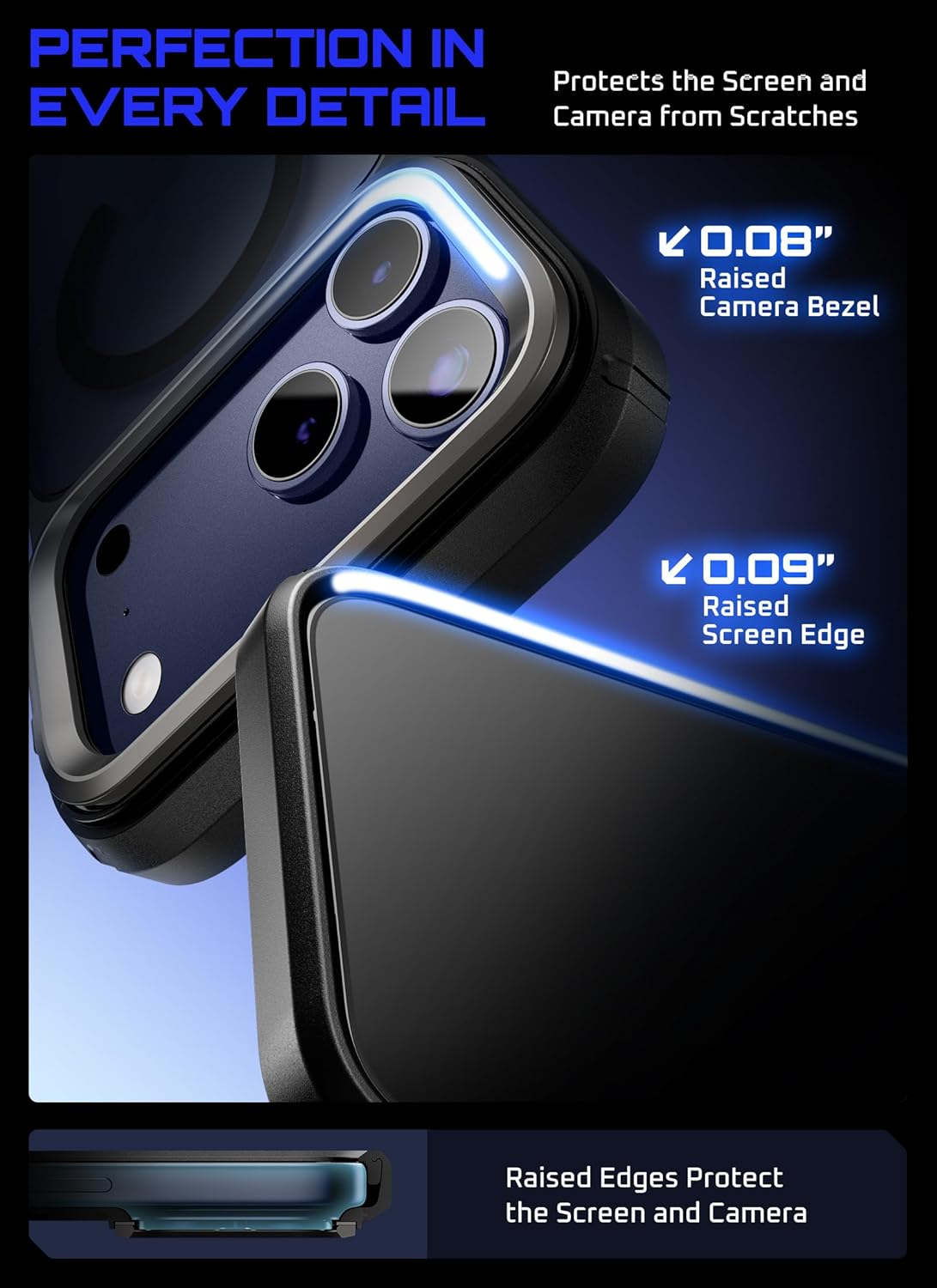 iPhone 17 Pro Max Case SUPCASE with Camera Control Button (Unicorn Beetle Mag), [Compatible with MagSafe] [Built-in Kickstand] Slim Protective Magnetic Translucent Back Phone Case, Black