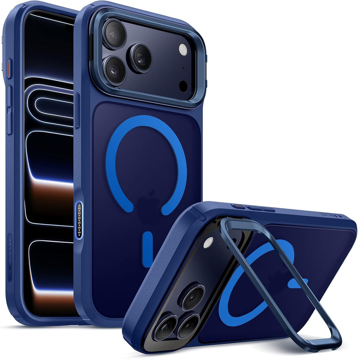 iPhone 17 Pro Max Case SUPCASE with Camera Control Button (Unicorn Beetle Mag), [Compatible with MagSafe] [Built-in Kickstand] Slim Protective Magnetic Translucent Back Phone Case, Azure